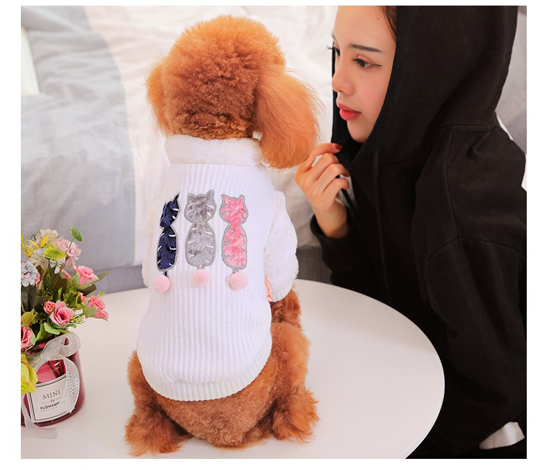 Pet Cat Dog Clothing Thicken Warm Christmas Clothes Cutie Pets