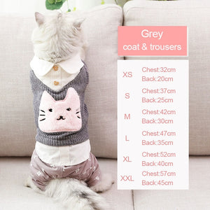 Pet Dog Clothes Cat Pringting Warm Coat Cutie Pets