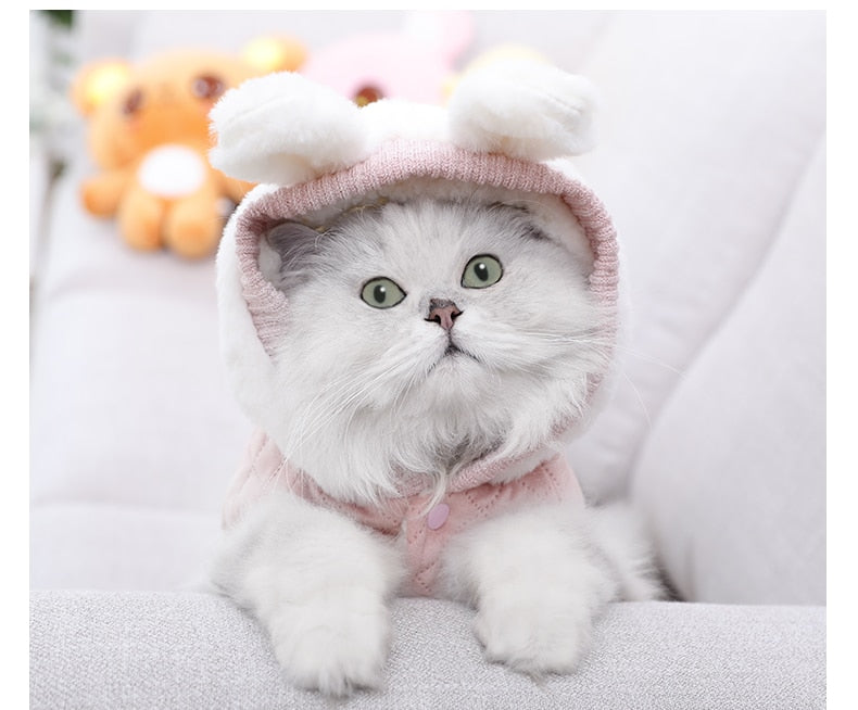Warm Cat Dog Hoodies  Clothes Cutie Pets