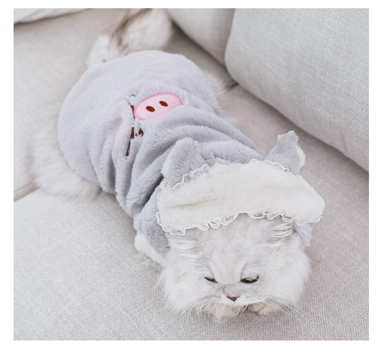 Cat Clothes Winter Pet Puppy Kitten Warm Coat Jacket Cutie Pets