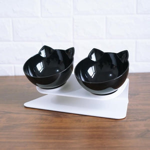 Non-slip Double Cat Bowl Dog Bowl With Raised Stand Bowls For Dog Feeder
