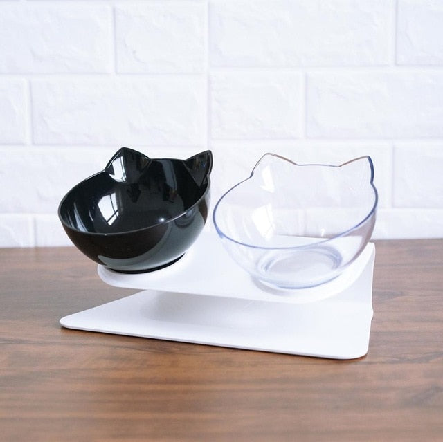 Non-slip Double Cat Bowl Dog Bowl With Raised Stand Bowls For Dog Feeder