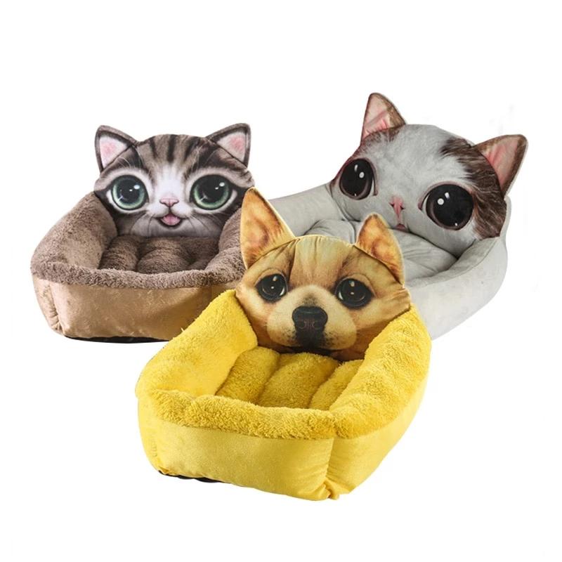 Cartoon Pet Dog Bed Warm Winter Cat Bed Cutie Pets