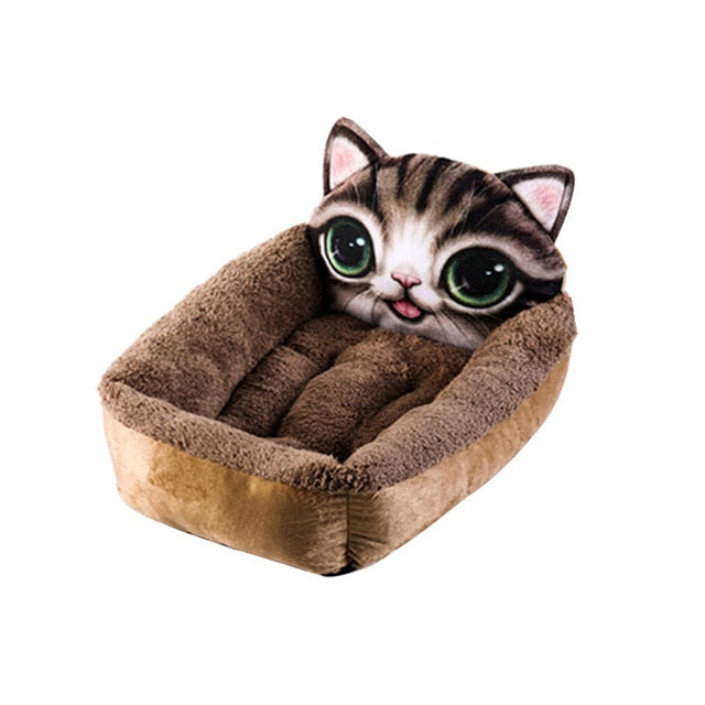 Cartoon Pet Dog Bed Warm Winter Cat Bed Cutie Pets