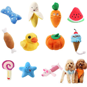 Dog Squeaky Toys Multiple Cute Designs Cutie Pets